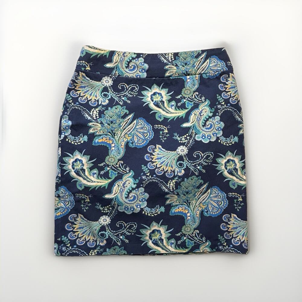 J. McLaughlin Paisley Skirt Cotton Women’s 4